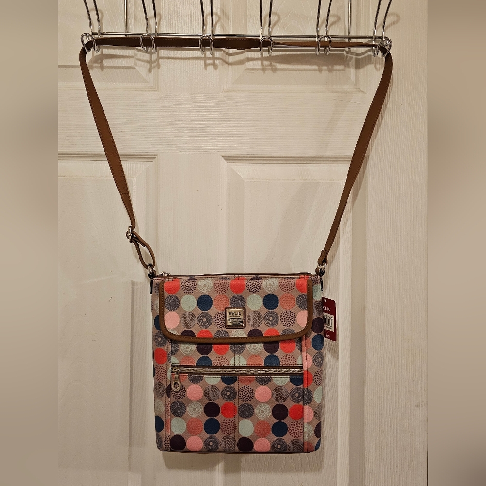 Relic NWT Multicolor Polka Dot Crossbody Bag